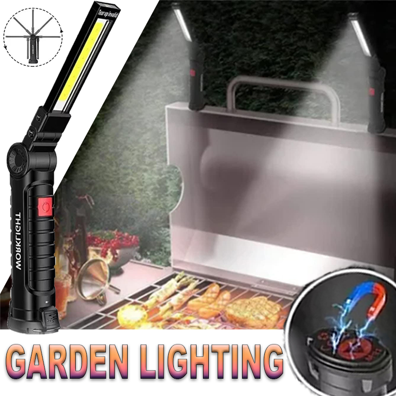 Outdoor Lighting House - Taşınabilir LED El Feneri Manyetik Kanca