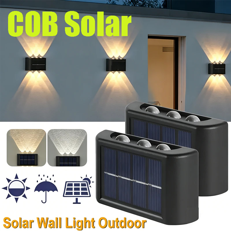 Outdoor Lighting Lamps - COB Güneş Enerjili Duvar Lambası Dış