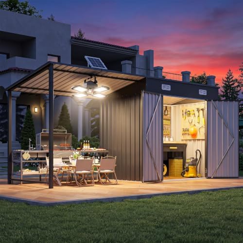 Outdoor Lighting For Gazebo - 6x4FT Dış Mekan Depolama Kulübesi ve