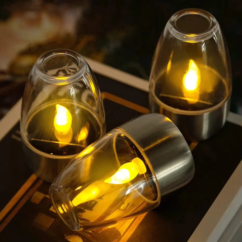 Outdoor Lighting For Gazebo - LED Paslanmaz Çelik Güneş Mum Işıkları