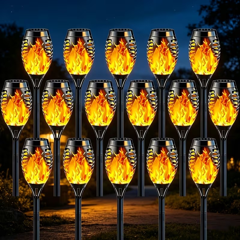 Fire Torch Solar - 12LED güneş alev meşale ışığı titrek