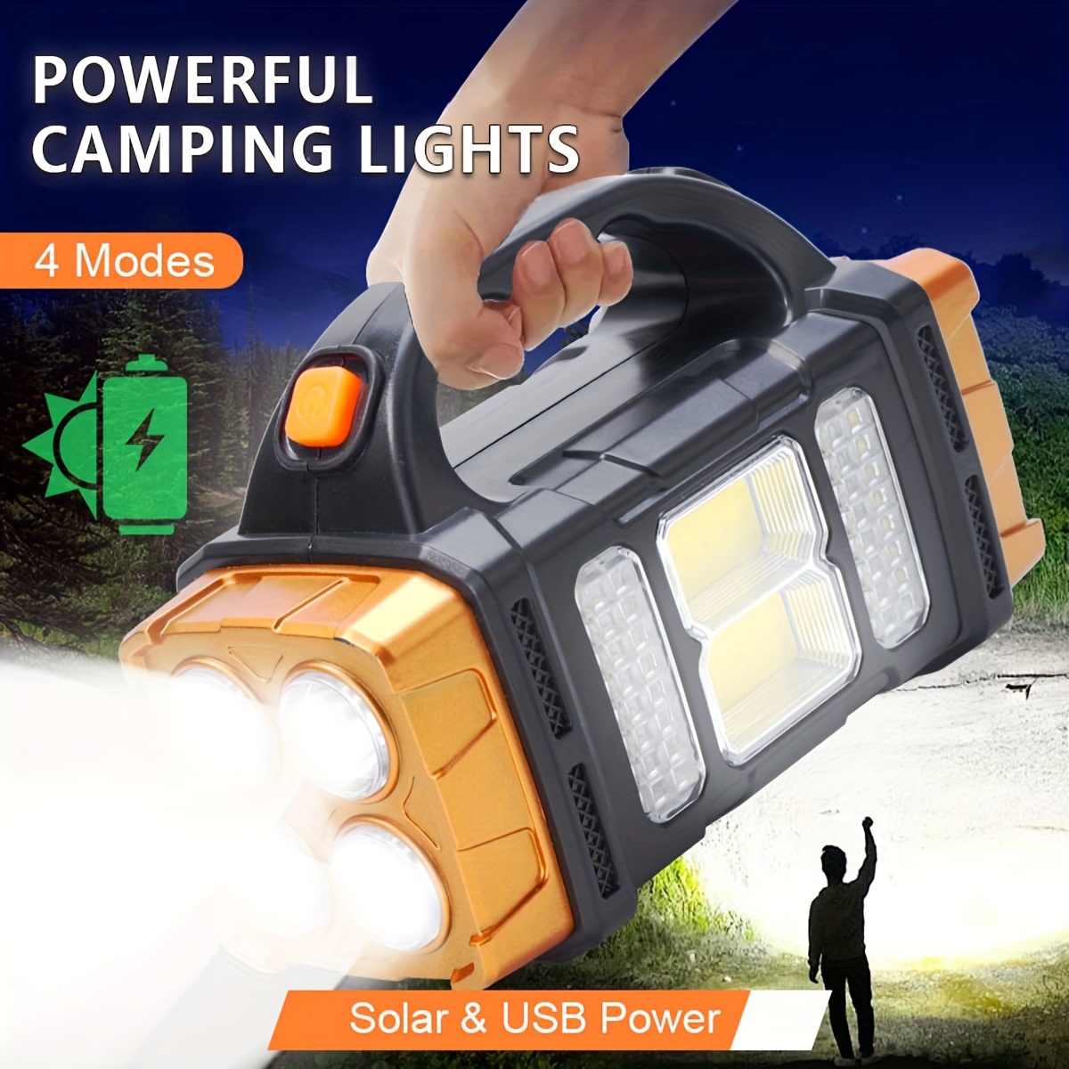 Outdoor Lighting House - Yeni Yükseltilmiş Şarj Edilebilir Yüksek Güçlü