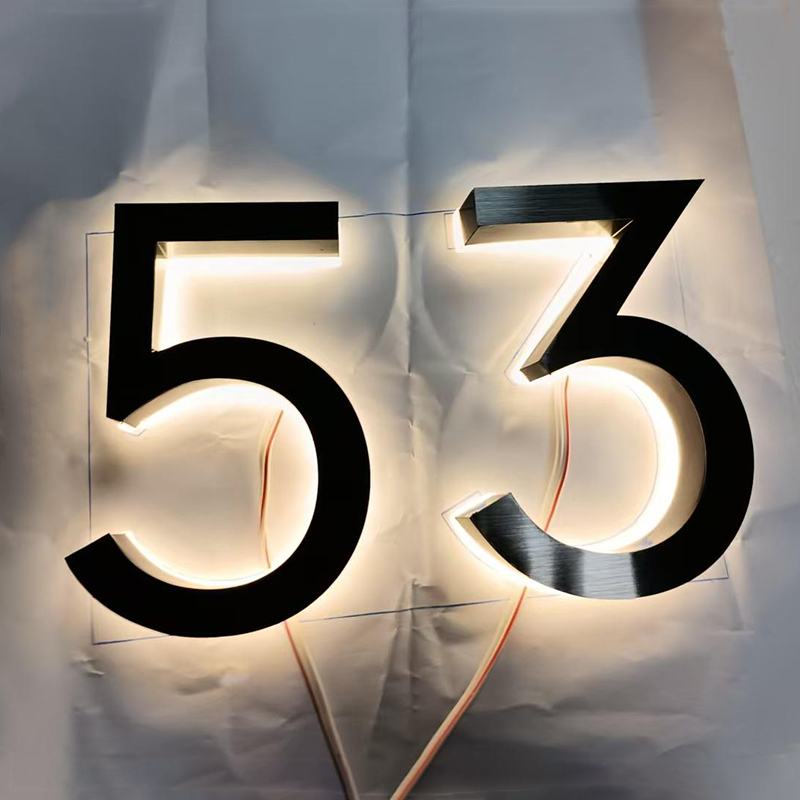 Outdoor Lighting Logo - Metal 3D LED Ev Numarası Işık