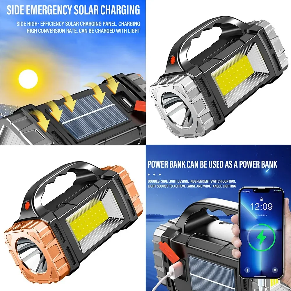 2024 Güçlü LED El Feneri USB + - Fire Torch Solar incelemesi ve fiyatı