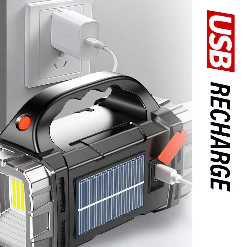 2024 Güçlü LED El Feneri USB + - Fire Torch Solar incelemesi ve fiyatı