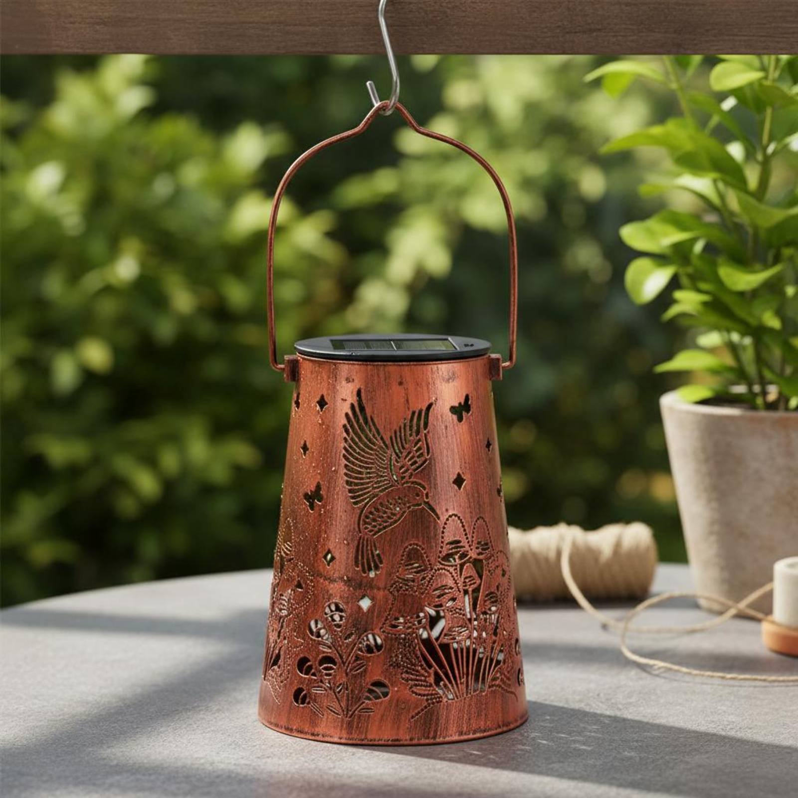 Çiçek Bahçesi Fener Desenli Ba - Hanging Outdoor Lighting incelemesi ve fiyatı