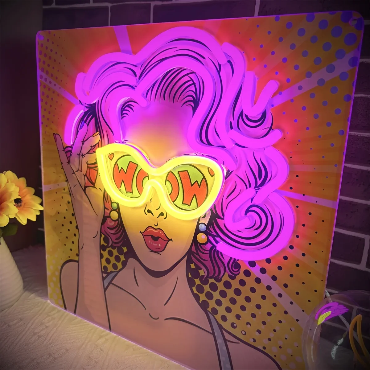Wow Lady Pop Art LED Neon Burc - Outdoor Lighting Decor Wow incelemesi ve fiyatı