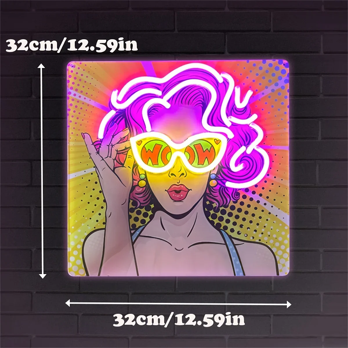 Wow Lady Pop Art LED Neon Burc - Outdoor Lighting Decor Wow incelemesi ve fiyatı