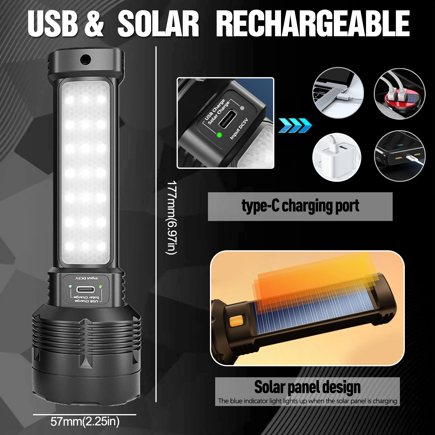 Güneş enerjili El Feneri Süper - Fire Torch Solar incelemesi ve fiyatı