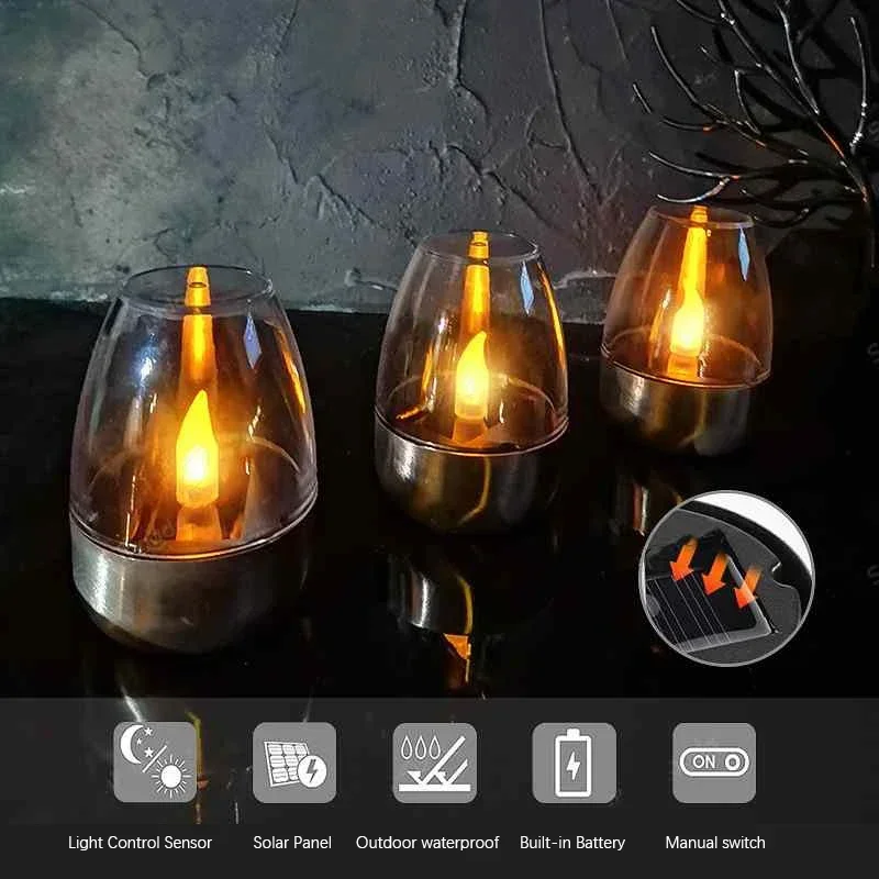 LED Paslanmaz Çelik Güneş Mum  - Outdoor Lighting For Gazebo incelemesi ve fiyatı