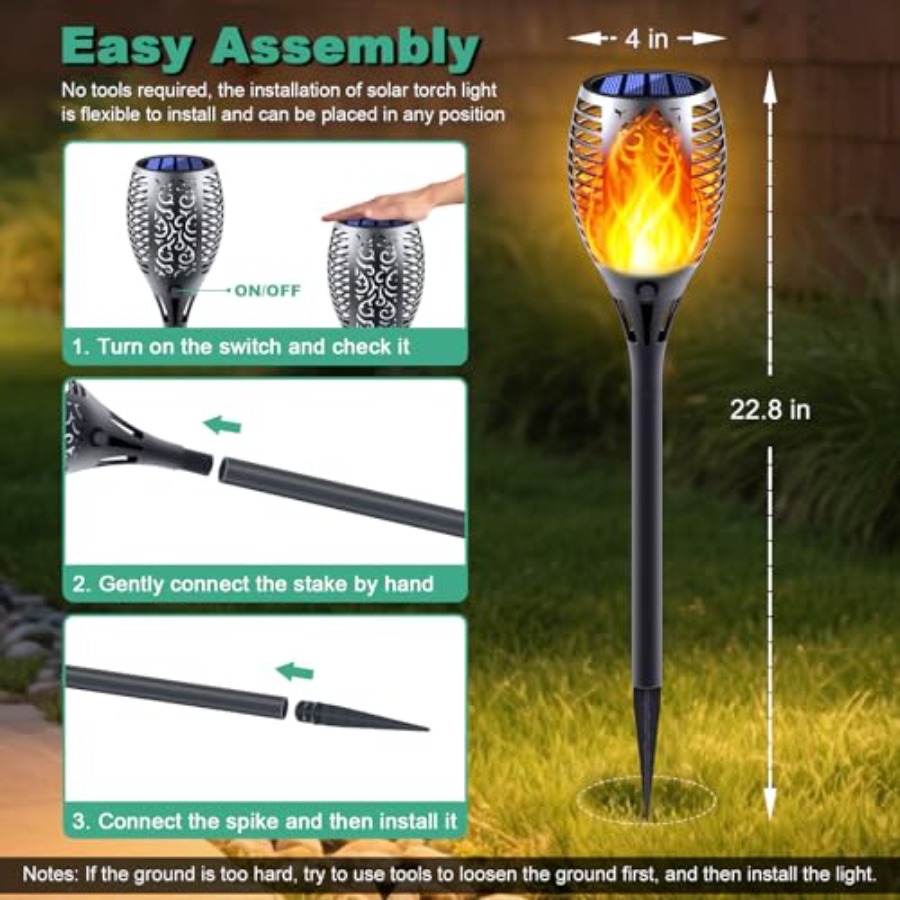 Titreşen Alevli Güneş Enerjili - Fire Torch Solar incelemesi ve fiyatı