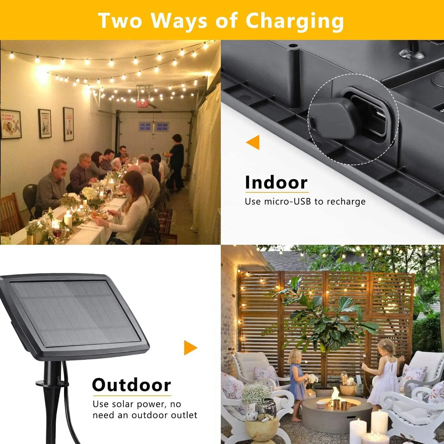 100/50/25ft güneş Led dize işı - Outdoor Lighting For Gazebo incelemesi ve fiyatı