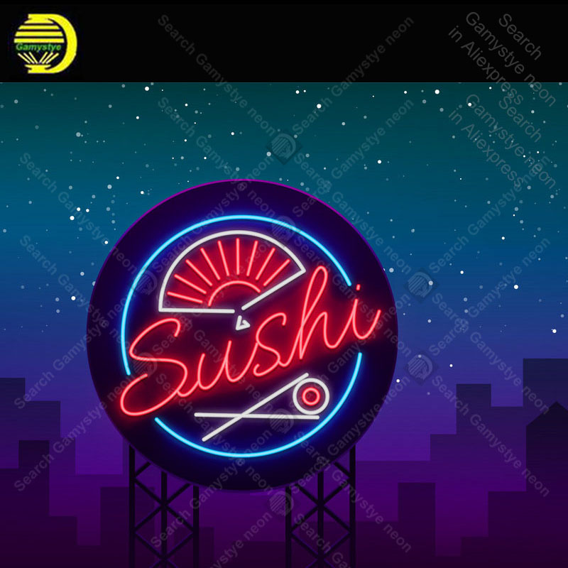 Neon tarzında Suşi logosu için - Outdoor Lighting Expressions incelemesi ve fiyatı