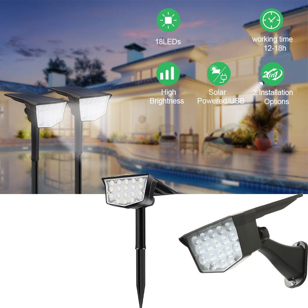 2 Adet Güneş Enerjili Dış Meka - Outdoor Lighting Spotlight incelemesi ve fiyatı